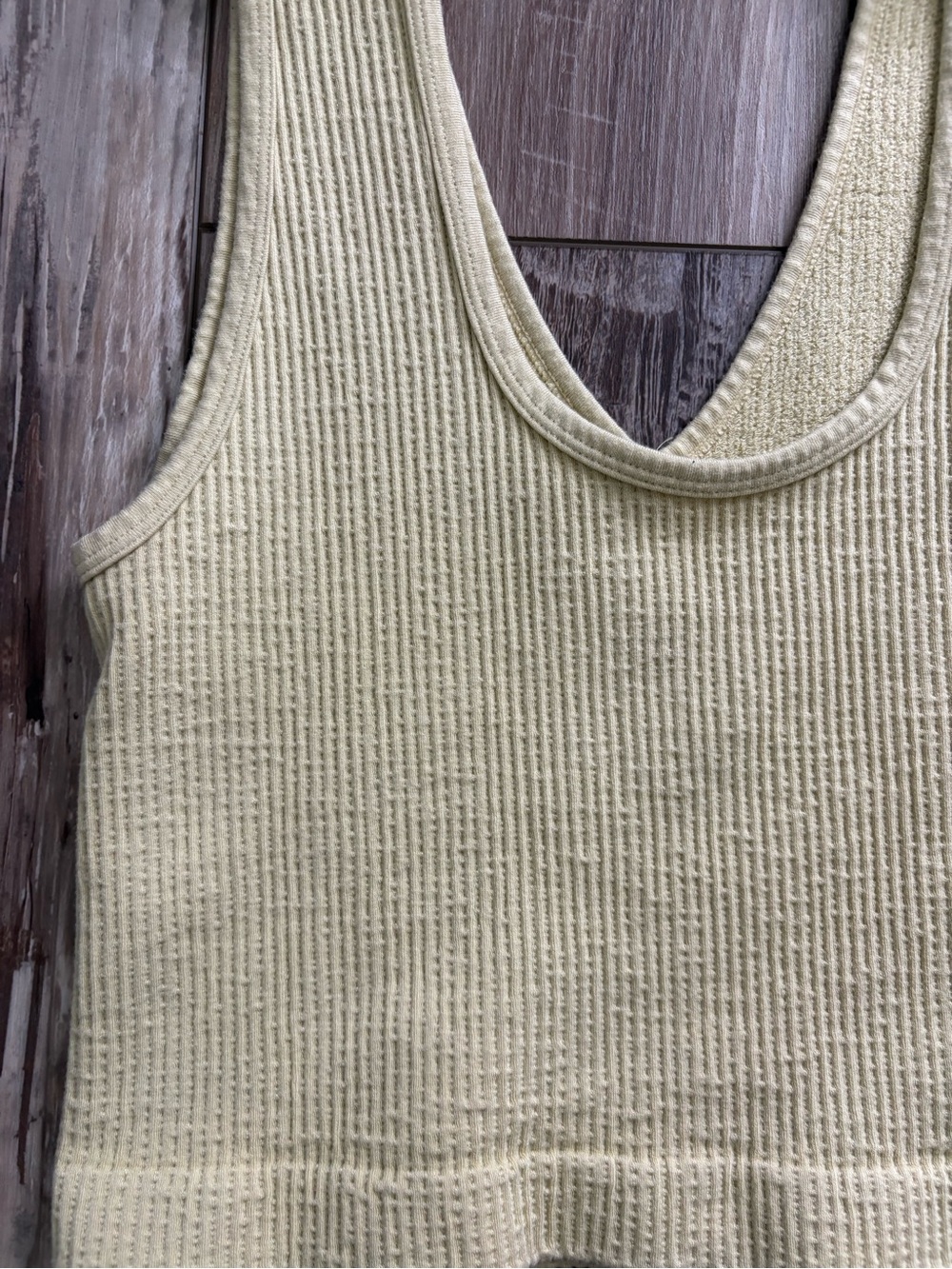 By Together Ribbed V-Neck Cropped Tank - Picture 3 of 4